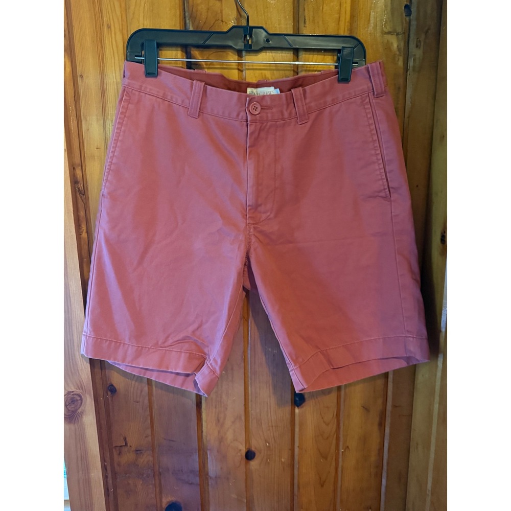 J. Crew Mens Chino Shorts Size 32 Salmon Pink Dusty Rose Cotton Twill Flat Front